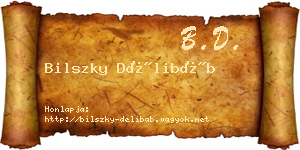 Bilszky Délibáb névjegykártya
